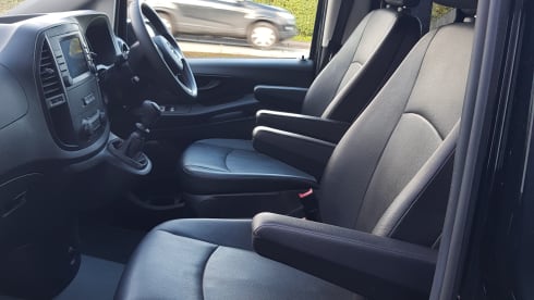 Black Beauty – Mercedes-Benz campervan Brand new conversion with drive away Awning