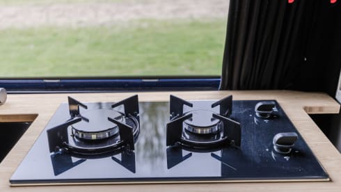 Blue 4p Volkswagen bus 