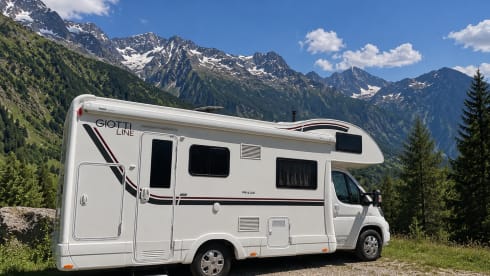 6p Giottiline Siena alkoof + stapelbed en fietsendrager 