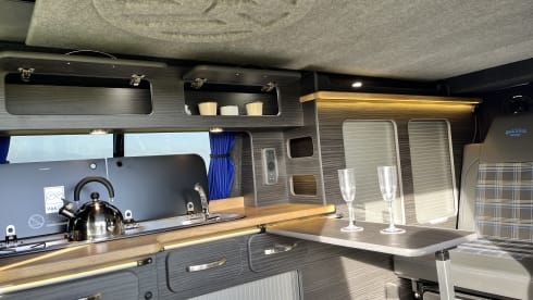 Charlie – Newly converted VW  automatic long wheelbase camper 