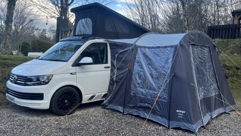 Hector – 2 berth Volkswagen T6 LWB 2016 ( awning sleeps additional 2 persons ) 