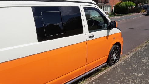 4 berth Volkswagen campervan from 2005