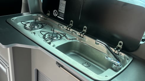 Jude – 4 berth Volkswagen LWB Campervan 2014 New Conversion 