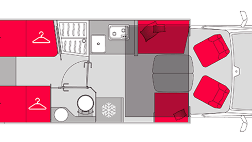 Winding Road – Camper di lusso Pilote P740FGJ del 2026 con 4 posti letto.