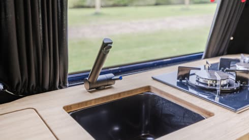 Blue 4p Volkswagen bus 