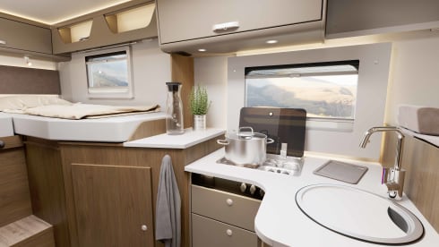 Carado T338 (splinternieuw!!) – Luxurious and fully equipped camper with length beds. Ultimate Freedom! 