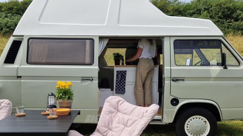 Restored Volkswagen T3 campervan from 1987