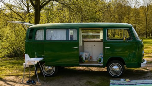 3-seater Volkswagen campervan from 1973