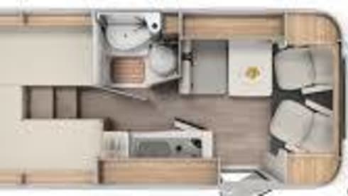 2p Carado semi-integrated from 2013 with single beds. 