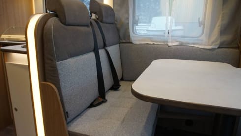 Wille – Automatic, Hymer Carado 4 person family camper, long beds! 