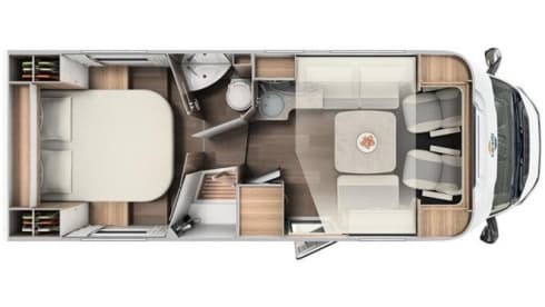Carado T459 semi-integrated with queen-size bed from 2022