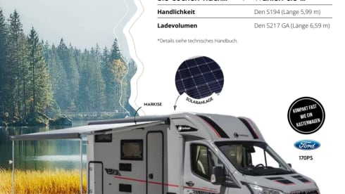 Zeitreise Wohnmobilvermietung No. 2 – Challenger S217 GA 'Sport Edition', winter-ready