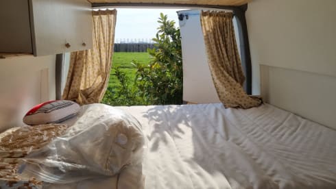 Off-grid self-built camper van