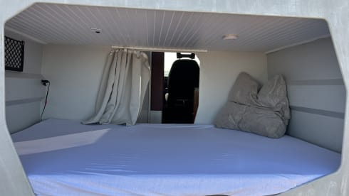 FOUR PEOPLE – Camper with two sleeping cabins for four people. 25% discount available.