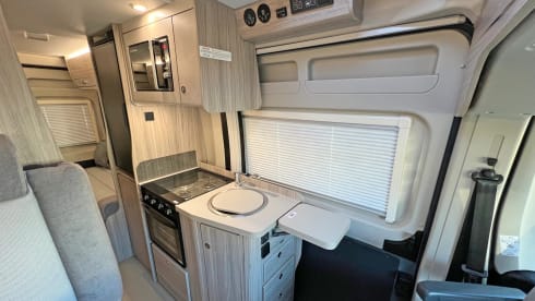 Betty George – Elddis 4 berth Automatic Campervan 2024 With Double Bed Pop Top