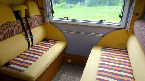 Colorado – Kompakter Camper, kurze Aussenmaße, aber trotzdem mit allem ausgestattet. 