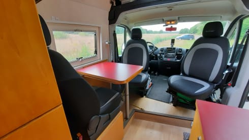 Take Five! – Compact yet spacious practical 2 person Peugeot bus camper