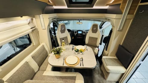 4p luxury Dethleffs with air conditioning and towbar from 2019