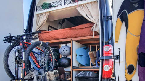 Off grid campervan for surfers, mountain bikers/racing cyclists