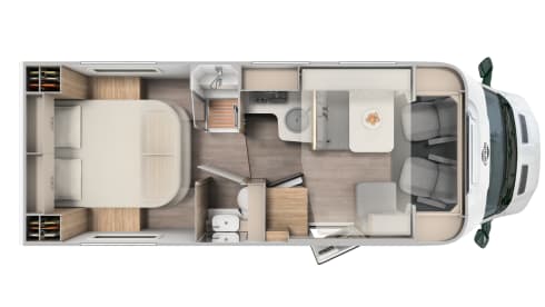 Trudy – Brand new 4-person Carado T449 with queen-size bed from 2025