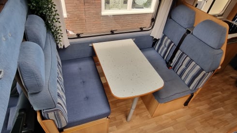 Wonderfully spacious and neat family camper for rent