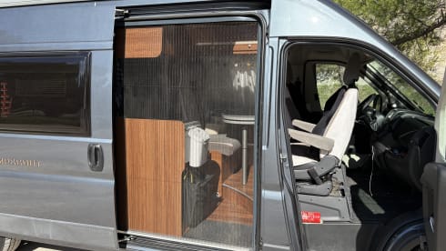 Bus camper with single length beds from 2014