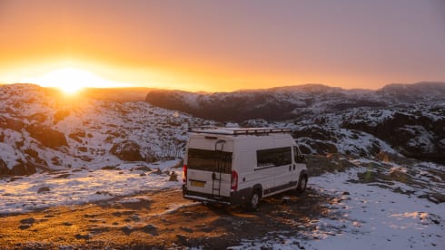 Luxurious campervan with stylish interior