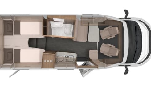 enjoycamper2 – KNAUS VAN TI 650 MEG PARTIALLY INTEGRATED TOP EQUIPMENT IDEAL FOR COUPLES