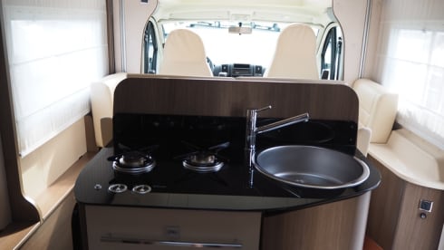 Beautiful luxury family camper Challenger Prium XG with powerful engine