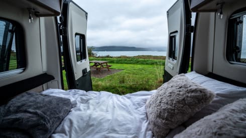 Tony – AUTOTRAIL 67 perfect for couples. Can sleep 4 with driveaway tent.