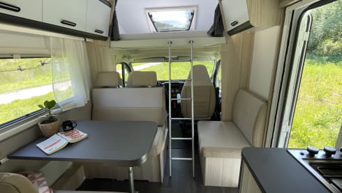 Queen A - Modern and luxurious 6-person alcove camper