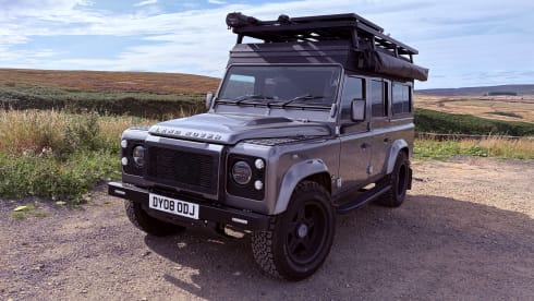 Landy – Land Rover campervan met 4 slaapplaatsen uit 2008