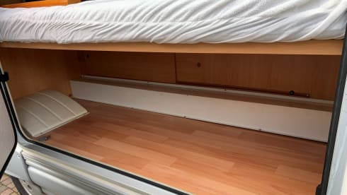 Family camper with bunk bed