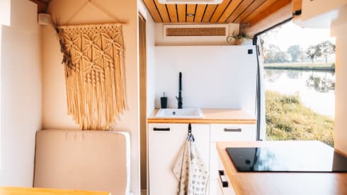 Luxurious campervan with stylish interior