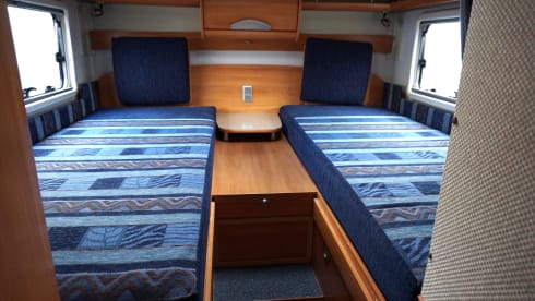 spacious 2-person Hymer camper