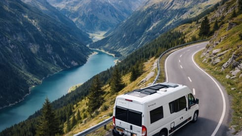 Nieuwe off-grid buscamper met lengtebedden