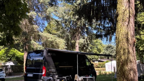 Recently converted camper van