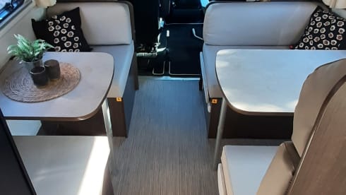 Very spacious and cozy 7-person family camper with air conditioning