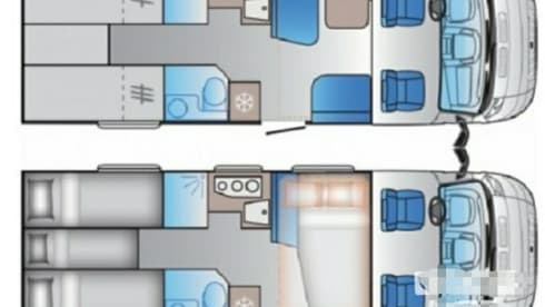 Ittercampers – 6p Sun Living semi-integrated from 2022