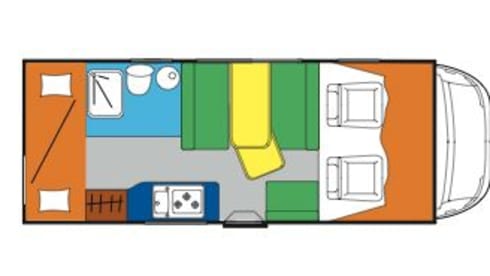  Chausson Flash 03 – Comfortable family camper with bunk beds