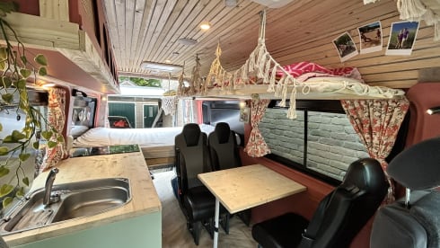 5 to 6 person self-build bus camper Mercedes Sprinter automatic.