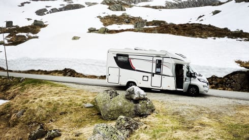 Bürstner semi-integrated with all comfort and amenities.