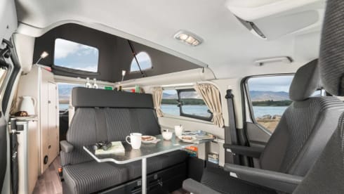Luxury and complete bus camper - Ford Nugget Westfalia with lifting roof