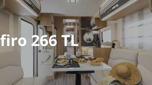 Rollerteam zefiro 266TL – Mooie nieuwe mobilhome/camper met alles op en aan van 2022!