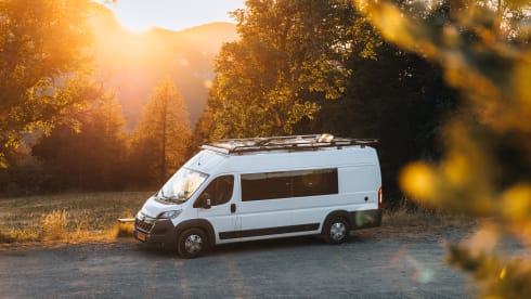 Luxurious campervan with stylish interior
