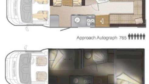 Luxus geräumiges Wohnmobil mit 6 Schlafplätzen