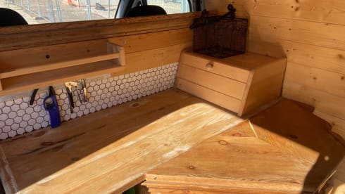 Tyson the Boxer – All year round camper hire with log burner for those colder nights