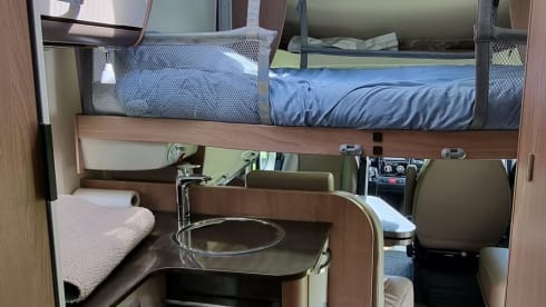 A fully equipped camper for wonderful camping holidays.