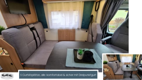 Joa 75T – Modern family mobile home for 5 people under 3.5t