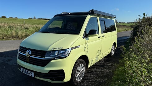 Hit the Road in Style with Our Gorgeous Green VW Campervan!